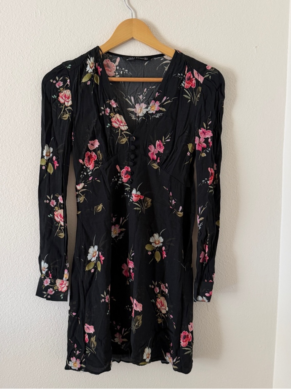 Zara Woman Black Floral dress